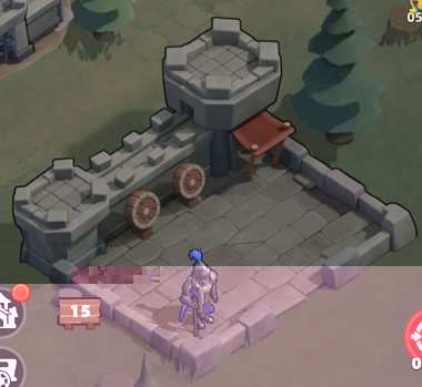 A lone knight standing guard alone in Doctor-Juan's fortified outpost