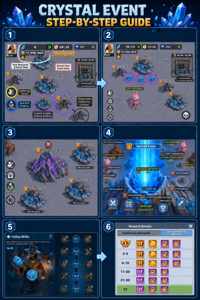 Crystal Event step-by-step guide infographic